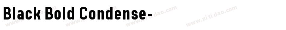 Black Bold Condense字体转换